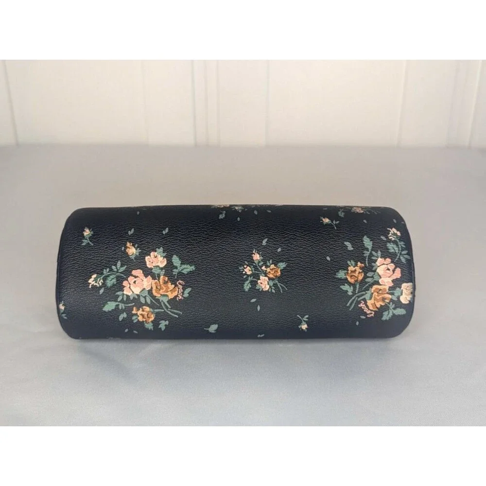Rare Coach Black Rose Midnight Multi Bouquet Makeup Brush/Pencil Pouch NWT